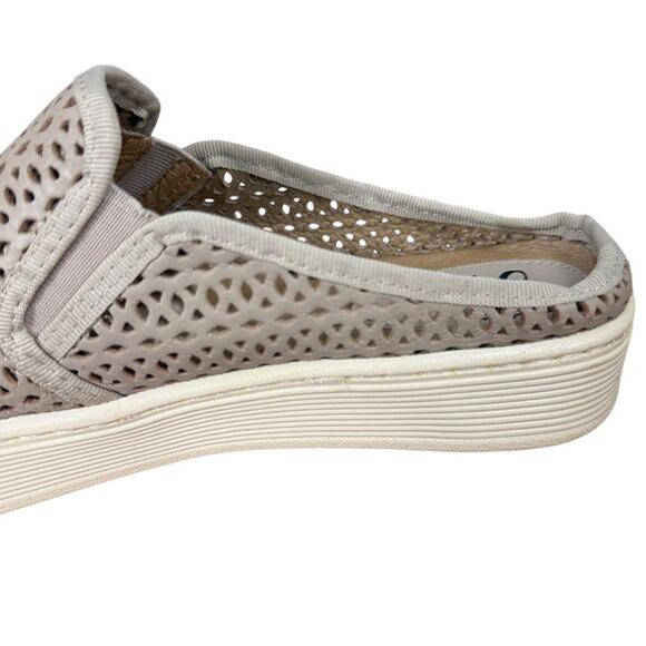 Sofft Somers II Taupe Leather Perforated Mules Slip On Sneakers Shoes Womens 8 - Picture 4 of 16